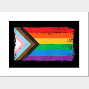 Progress Pride Flag Lgbt Month Gay Lesbian Transgender Posters and Art